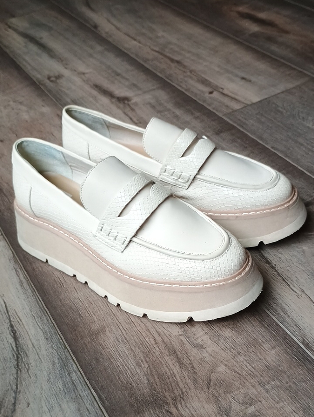 Dolce Vita Cream Platform Penny Loafers